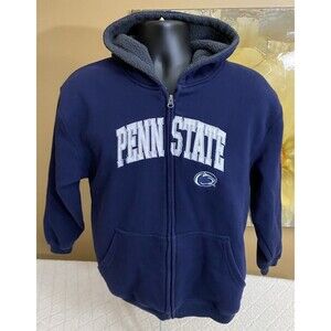 Pro Edge Penn State Nittany Lions Embroidered Sherpa Lined Hoodie Youth L 16/18